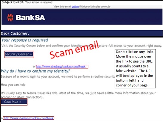 Hoax email exmaple