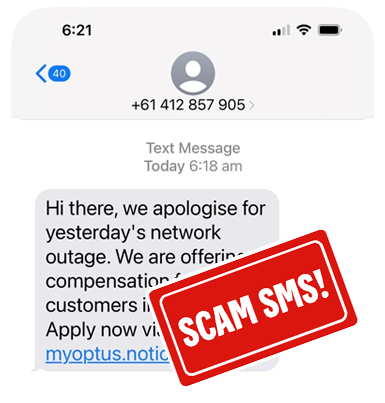 SMS scam example SMS scam example