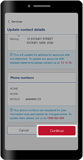 Update your contact details Update your contact details